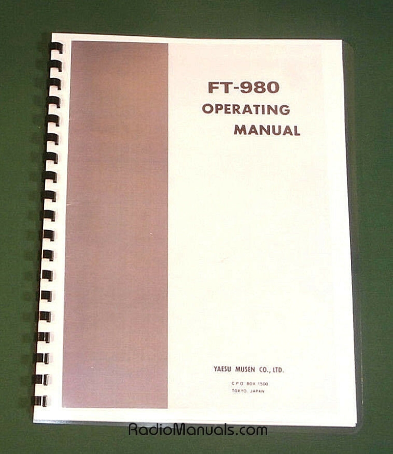 Yaesu FT-980 Instruction Manual